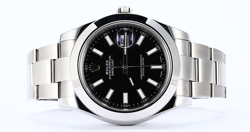 Certified Rolex Datejust 116300 Black Luminescent Dial