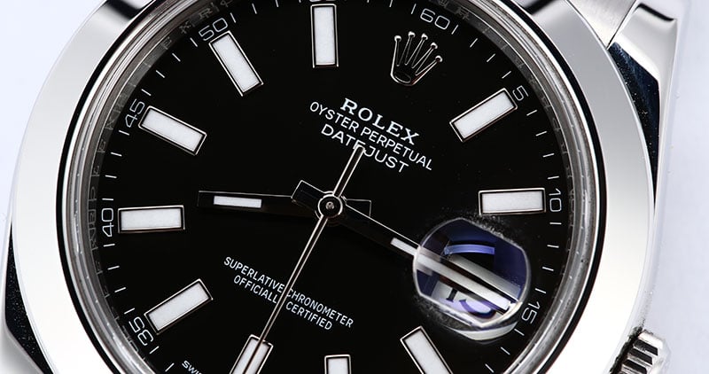 Certified Rolex Datejust 116300 Black Luminescent Dial
