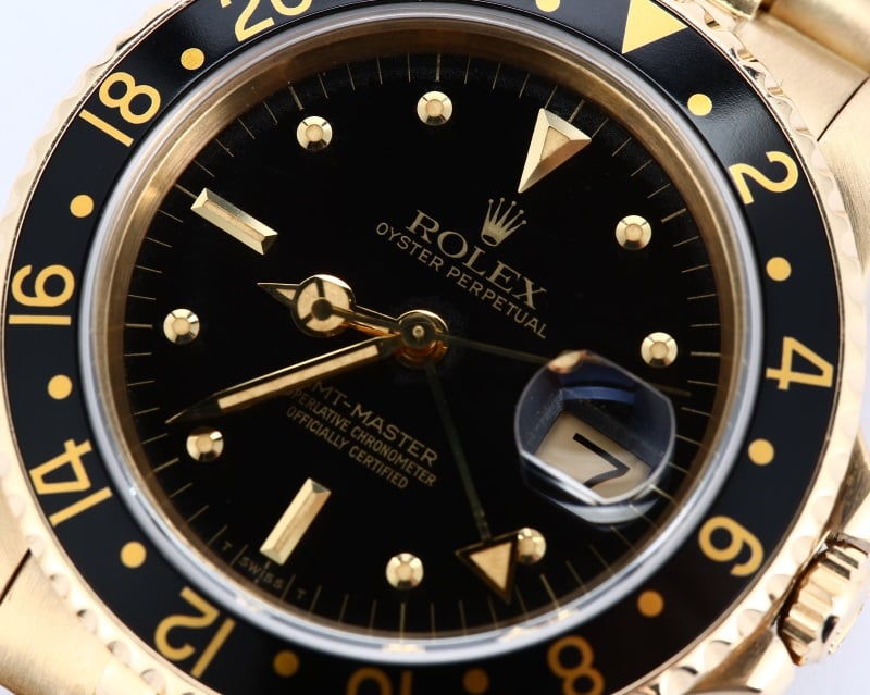 Rolex 18K GMT-Master 16758 Yellow Gold