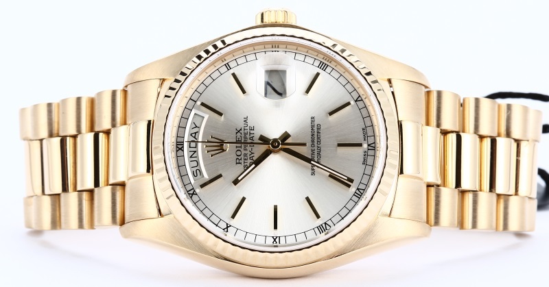 Rolex Day-Date Presidential 18038 Silver Dial