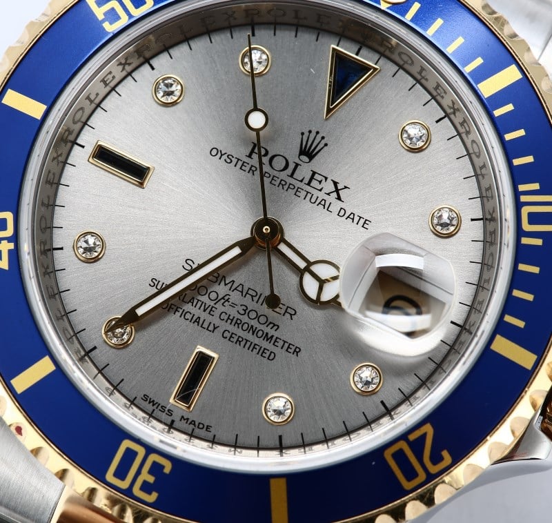 Rolex Submariner Serti 16613 Serial Engraved