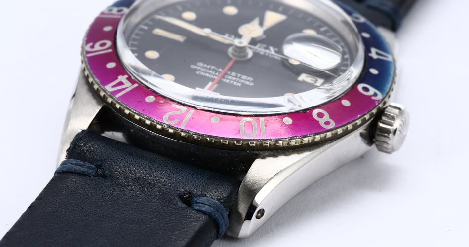 Vintage Rolex GMT-Master 6542 Fuchsia Bezel Insert