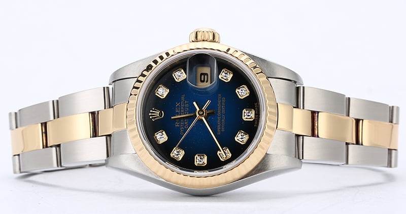 Rolex Datejust 79173 Blue Vignette Diamond Dial