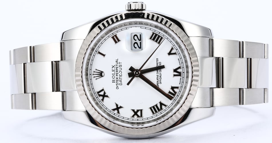 Rolex Datejust 116234 White Dial Steel Oyster