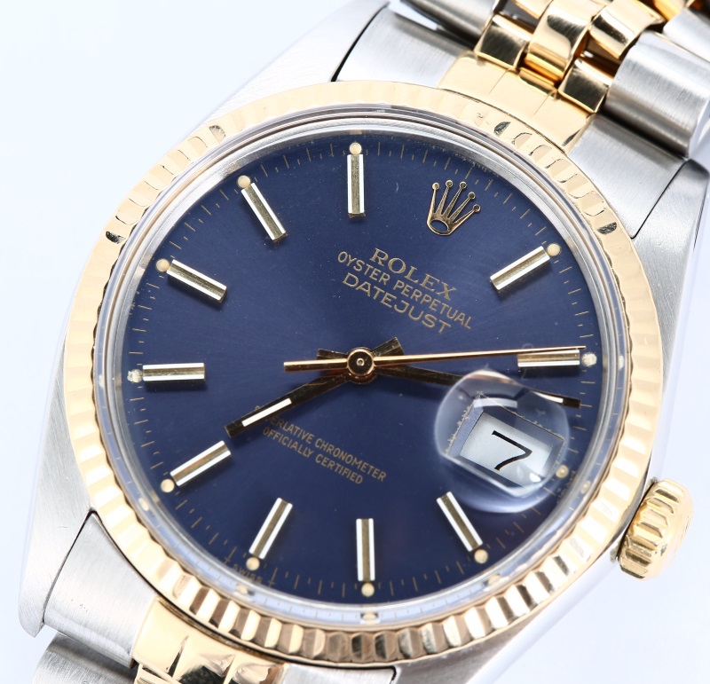 Rolex Blue Datejust 16013 Two-Tone Jubilee