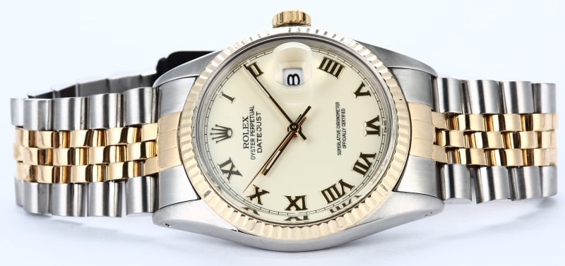 Rolex Two-Tone Datejust 16013 Ivory