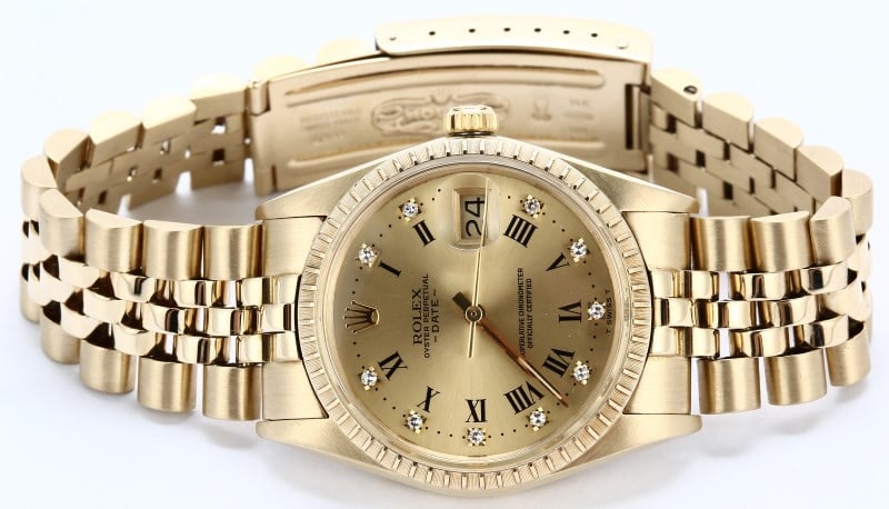 Rolex Date 15037 Diamond Dial