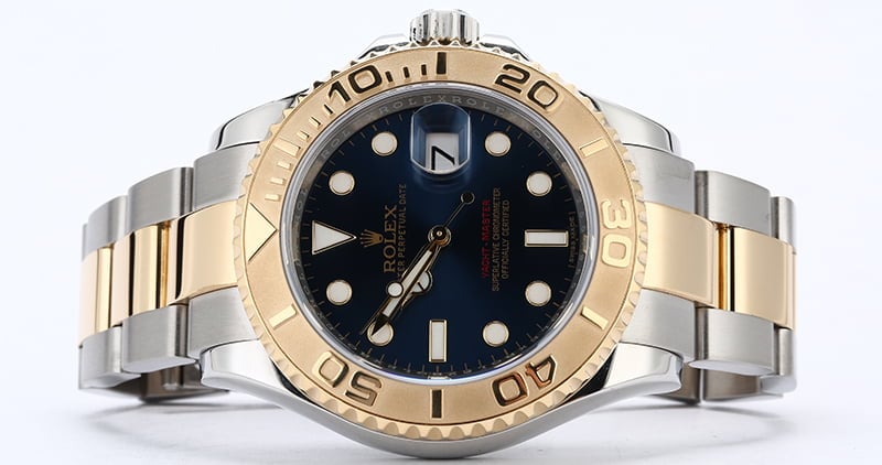 Men's Rolex Yacht-Master 16623 Blue Dial Two Tone Oyster