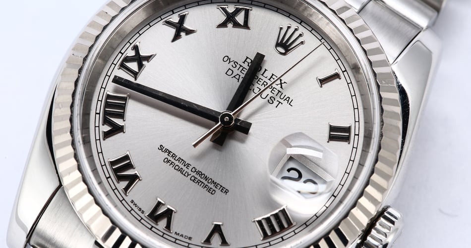 Rolex Datejust 116234 Rhodium Roman Dial