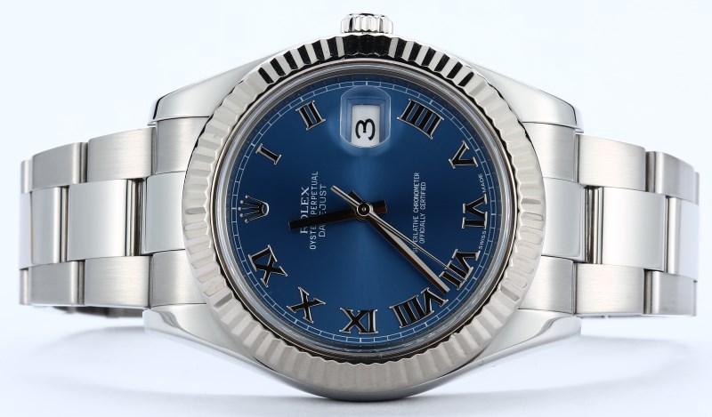 Rolex Datejust II Blue Roman Dial 116334