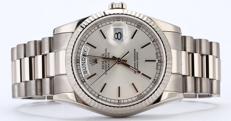 Rolex Day-Date 118239 White Gold President Band