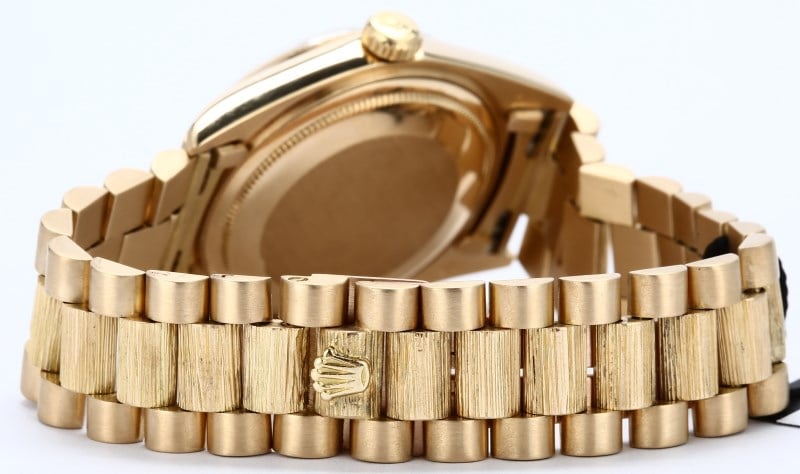 Rolex President 18k Gold Bark Finish 1807