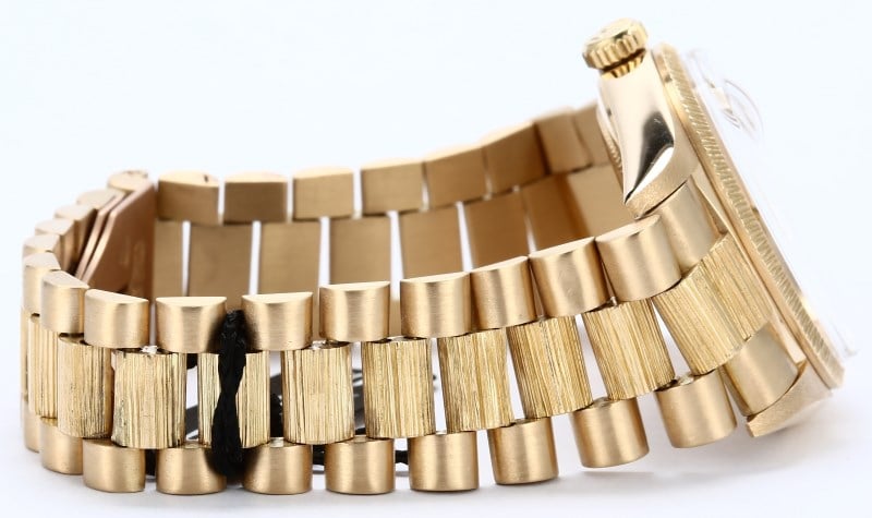 Rolex President 18k Gold Bark Finish 1807