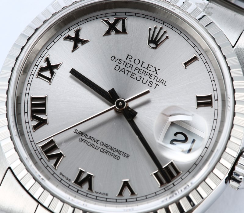 Rolex Datejust 16220 Silver Roman