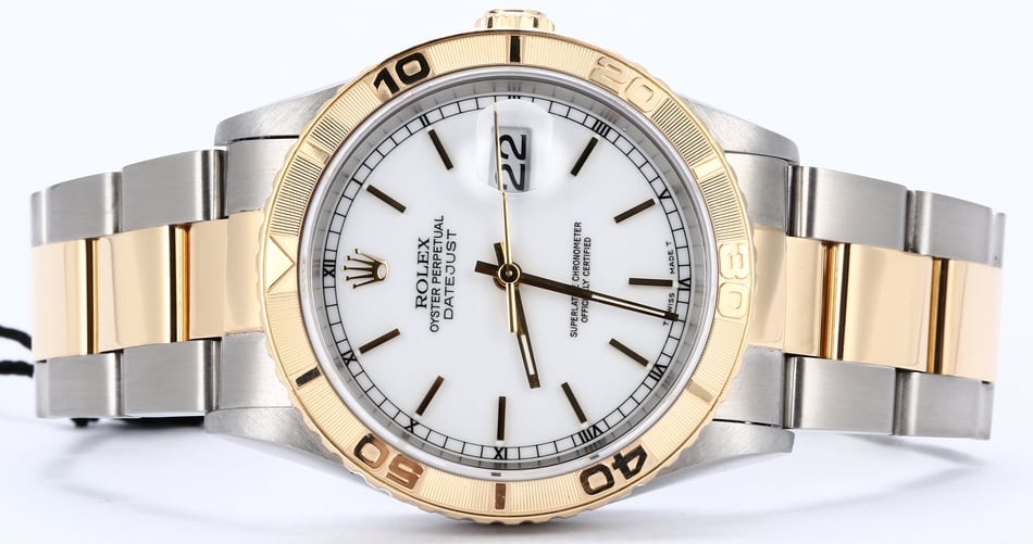 Rolex Datejust Turn-O-Graph 16263 White Dial