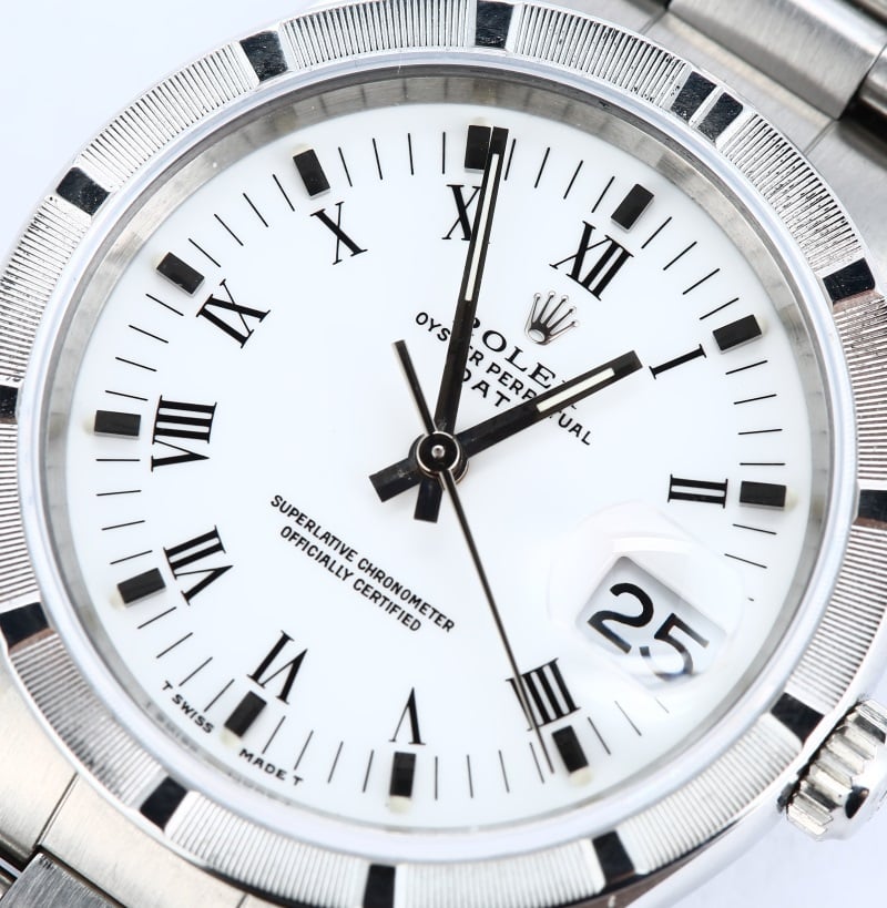 Rolex Stainless Date 15210 White Dial