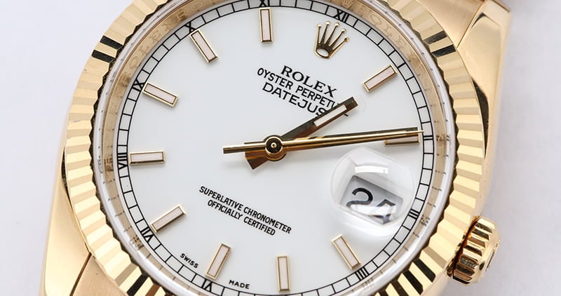 Rolex Datejust 116238 with 18k Yellow Gold Jubilee