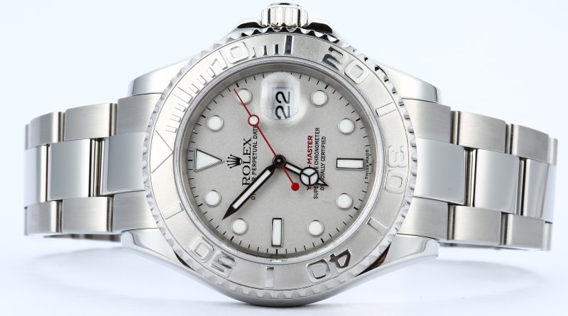 Pre-owned Rolex Men's Yachtmaster Stainless Steel Grey Watch 16622