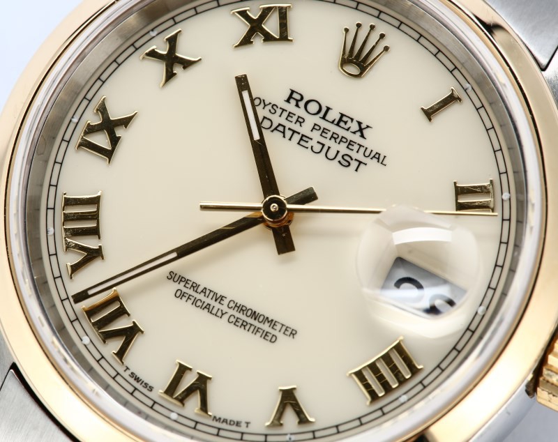 Rolex Datejust 16203 Ivory Roman Dial