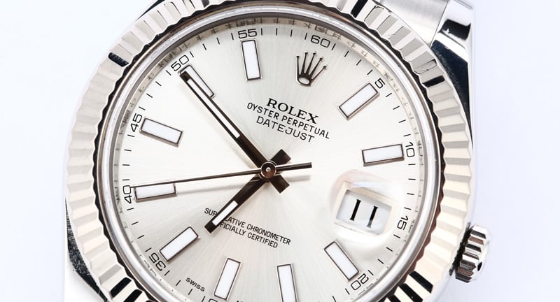 PreOwned Rolex Datejust 116334 Silver Dial