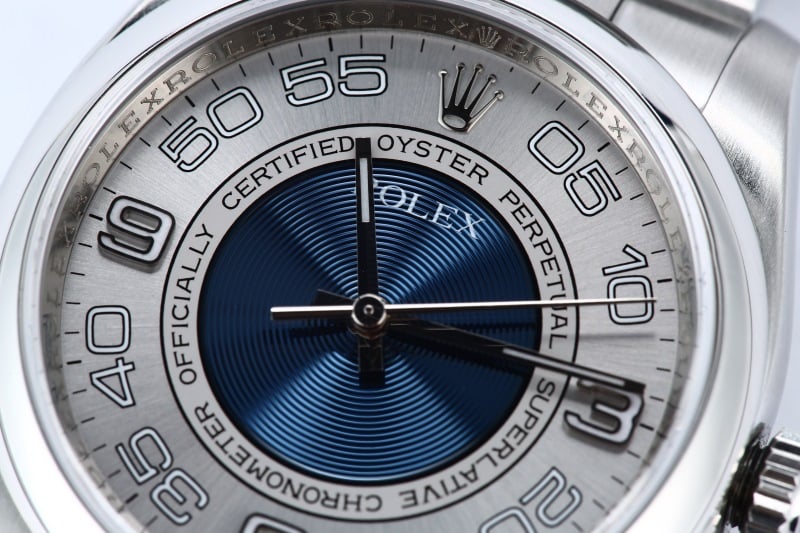 Rolex Oyster Perpetual 116000 Concentric Blue Dial