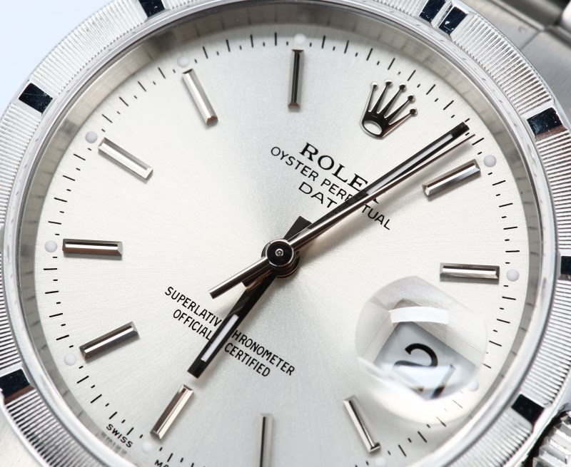 Rolex Date 15210 Silver Index Dial