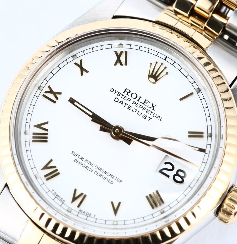 Rolex Two-Tone Datejust 16013 White