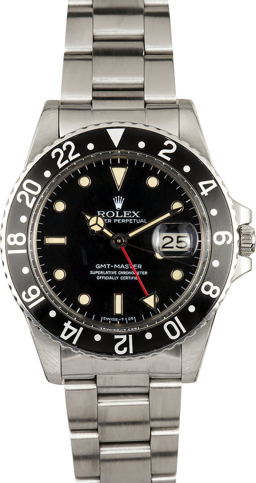 Vintage Rolex GMT-Master II Black Bezel 16750