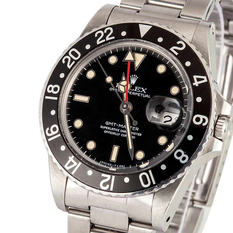 Vintage Rolex GMT-Master II Black Bezel 16750