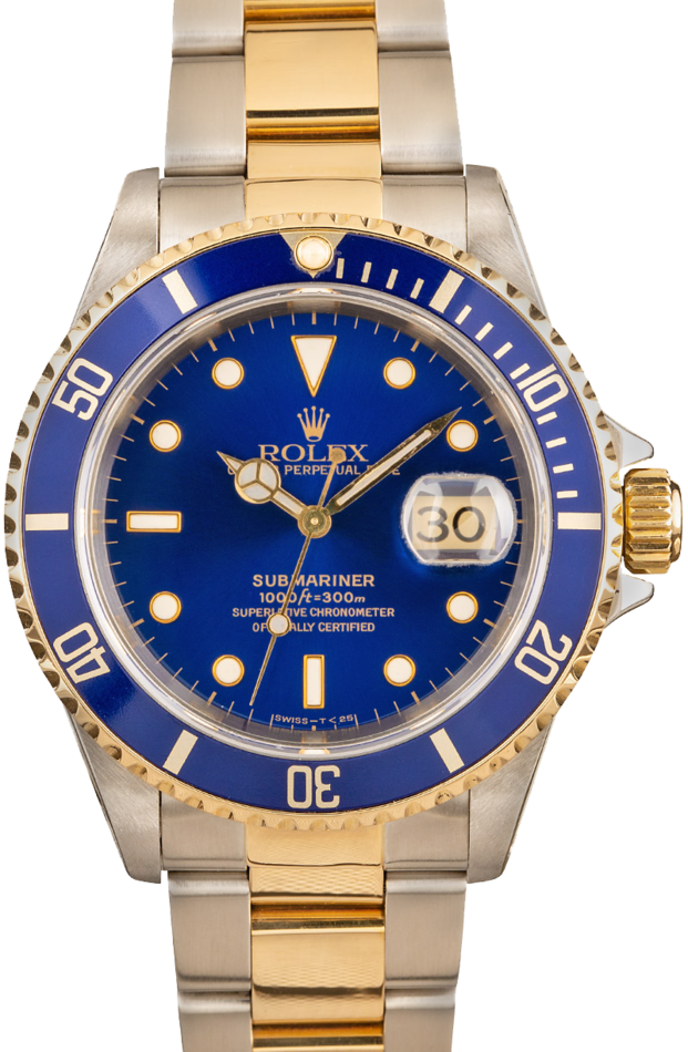 Image of Rolex Submariner Two Tone Blue Model 16613