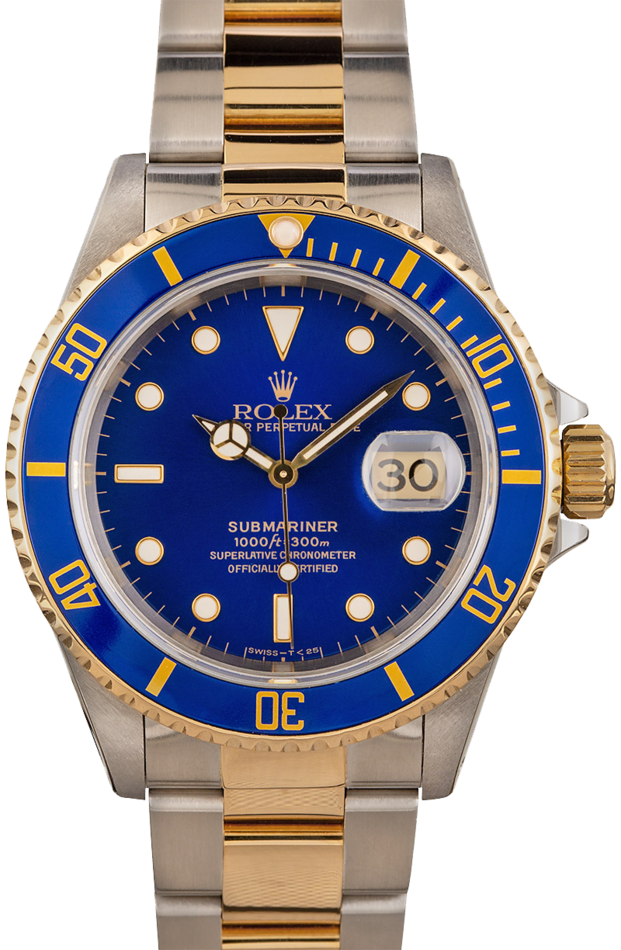 Rolex Submariner 16613 Blue Dial Men's Watch