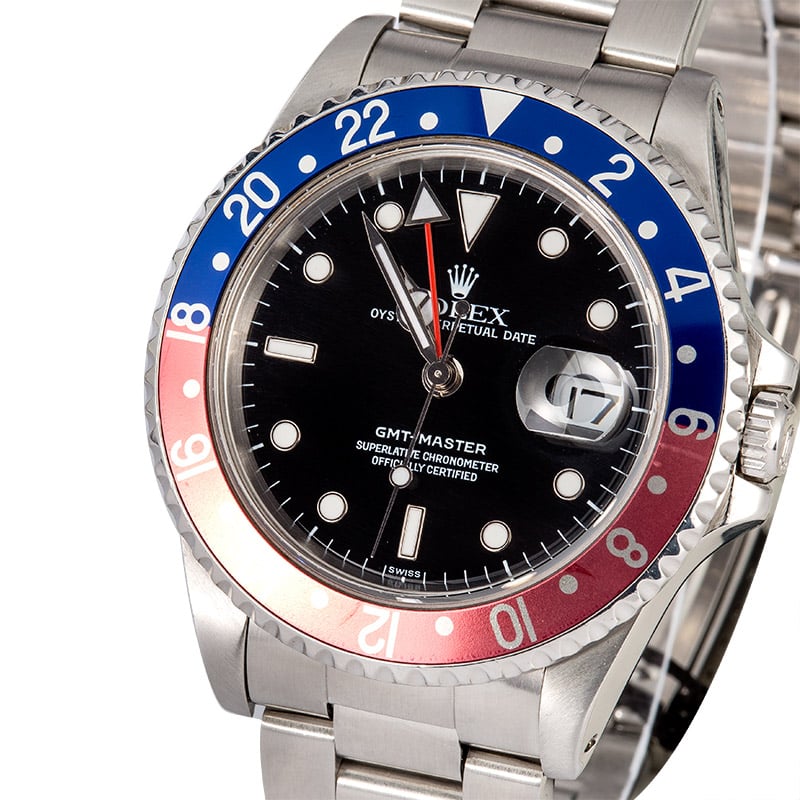 115270 Pre-Owned Rolex GMT-Master 16700 Pepsi Bezel