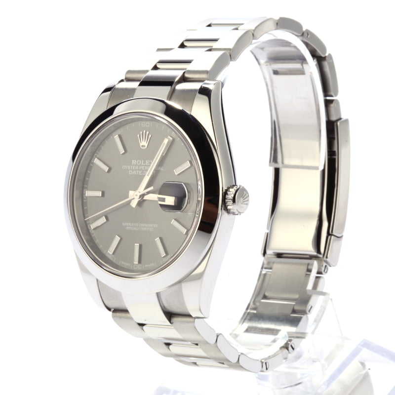 Rolex Datejust 41 Ref 126300 Rhodium Index Dial