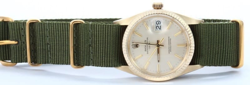 Men's Rolex Oyster Perpetual Date Yellow Gold 15037 Rivet Bracelet