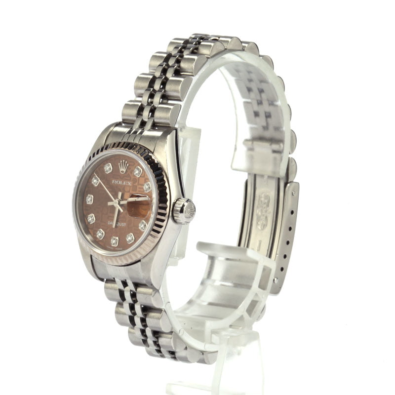 PreOwned Rolex Lady Datejust 79174 Salmon Diamond Jubilee Dial