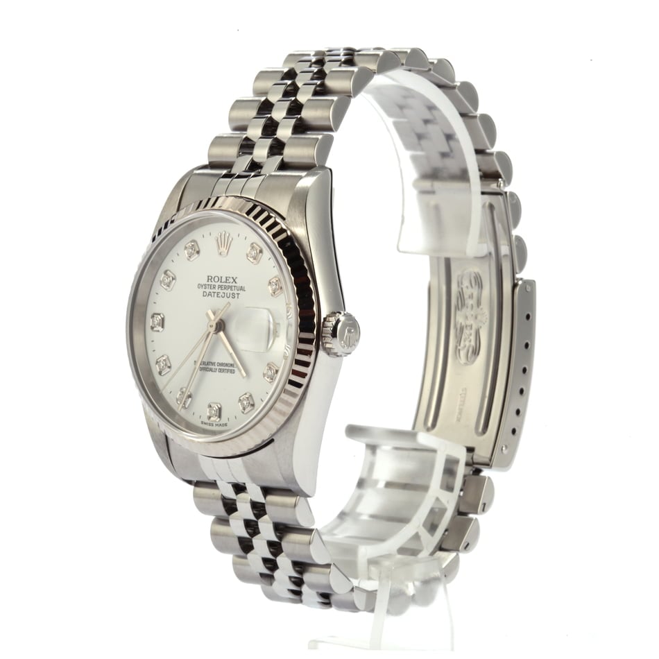 Pre-Owned Rolex Datejust 16234 White Diamond Dial