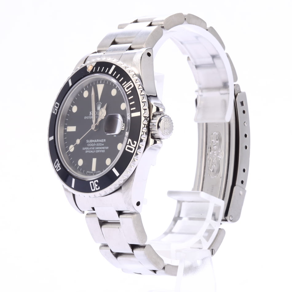 Vintage 1982 Rolex Submariner 16800 Black Dial