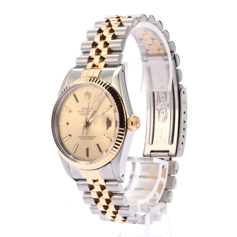 Certified Rolex Datejust 16013 Steel & Gold