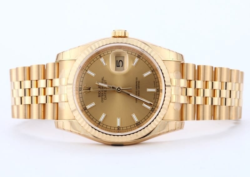 New Rolex 18k Gold Datejust 116238