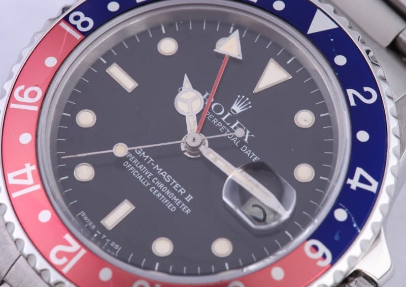 Vintage Men's Rolex GMT-Master II Pepsi Bezel Model 16760