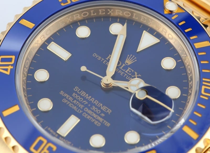 18K Rolex Submariner Blue 116618