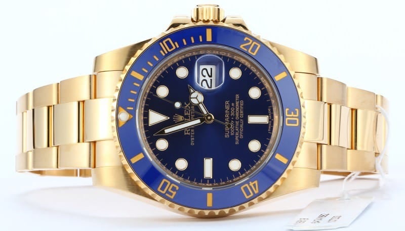 18K Rolex Submariner Blue 116618