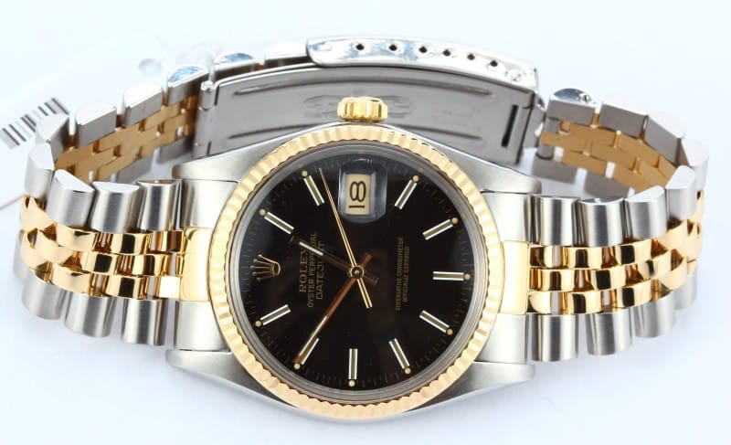 Men's Pre-Owned Rolex Oyster Perpetual DateJust Stainless Steel and Gold 16013