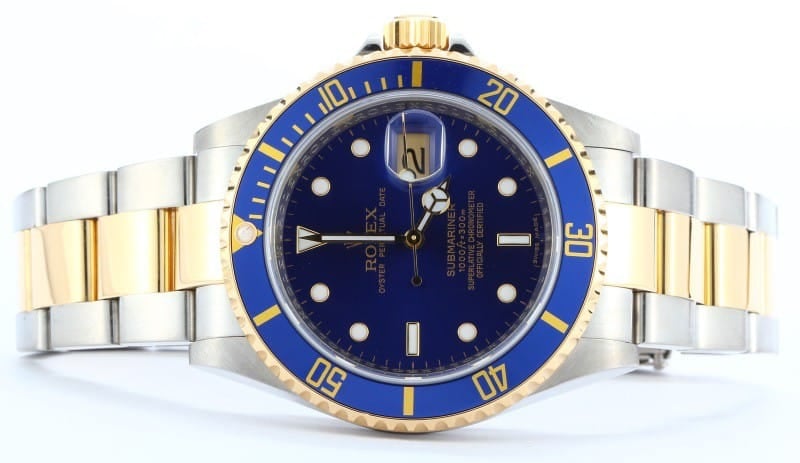Mens Two Tone Submariner Serial Engraved 16613