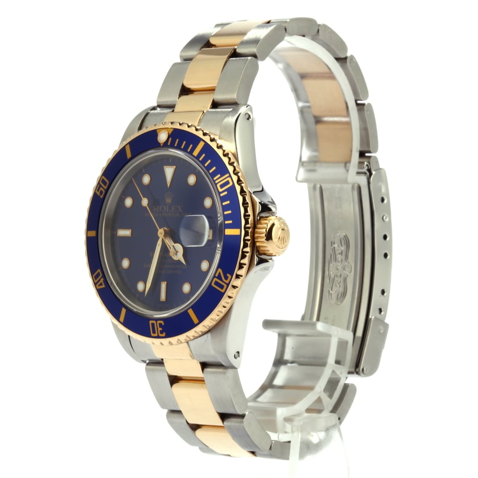 Used Rolex Submariner Ref 16803 Blue Dial Two Tone Oyster