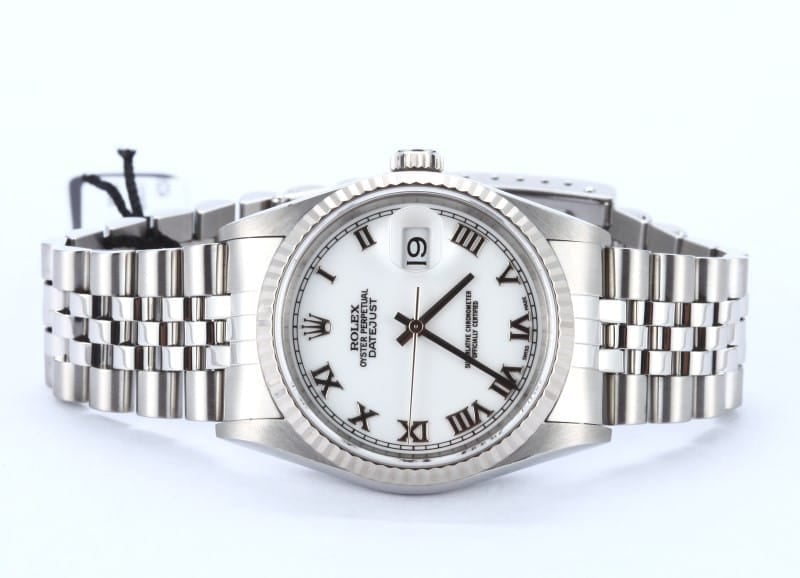 Rolex DateJust White Roman 16234