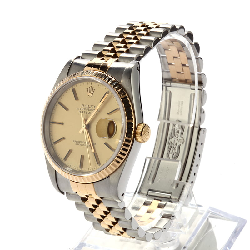 Pre Owned Champagne Rolex Datejust 16233