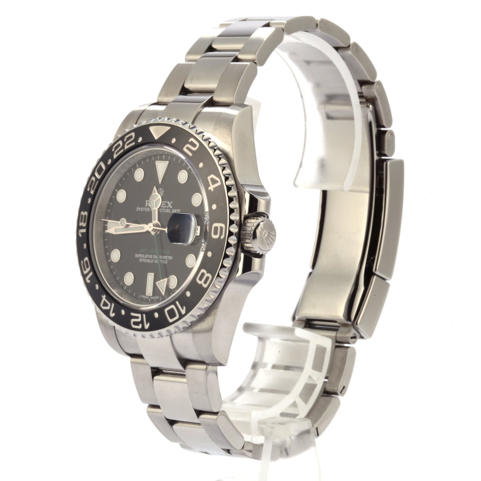 PreOwned Mens Rolex GMT-Master II Ref 116710 Black Ceramic Bezel