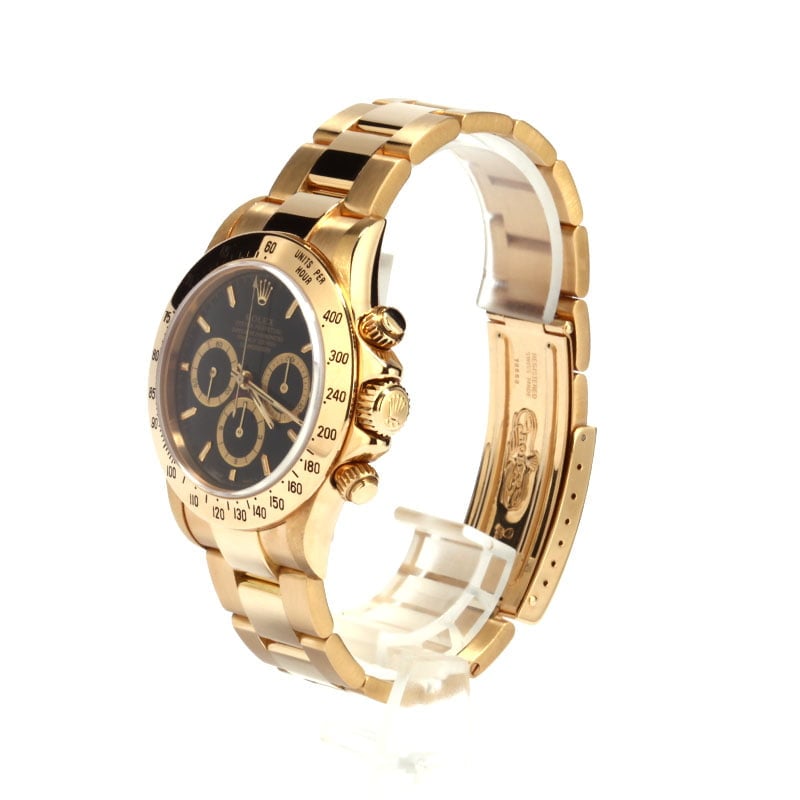 Yellow Gold Rolex Daytona 16528 Black Dial