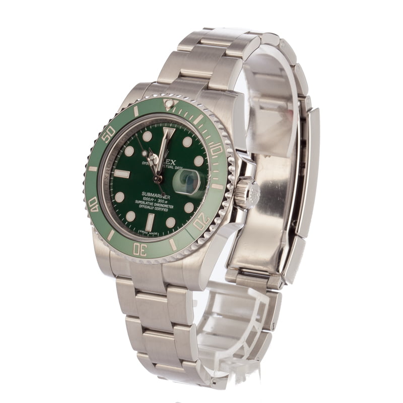 Used Rolex Submariner 116610LV Green Ceramic Bezel